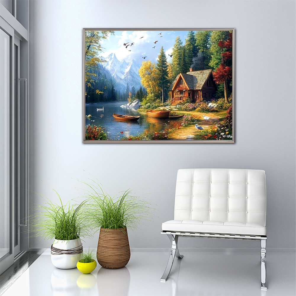 Embroidery House - New Arrival Diamond Embroidery House Landscape