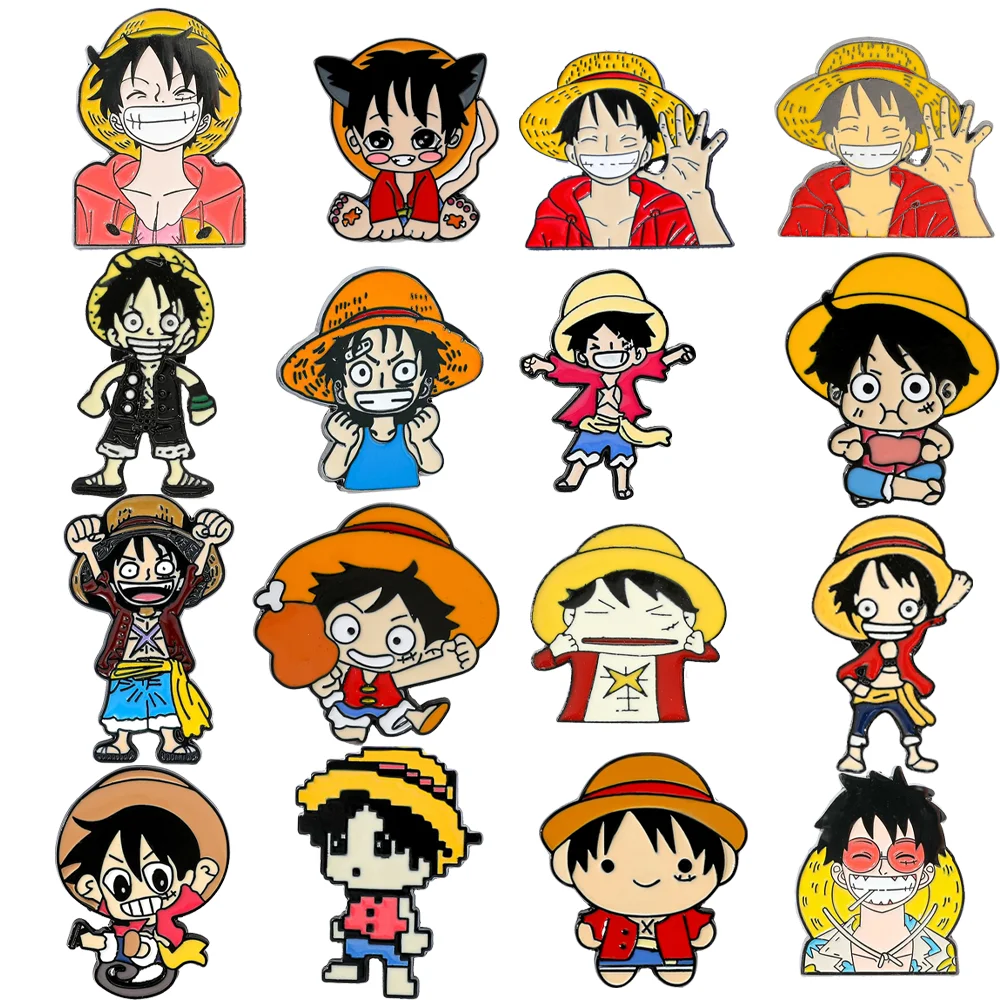 Embroidery Wallpaper - 16 Pcs Cartoon Character Brooch Creative