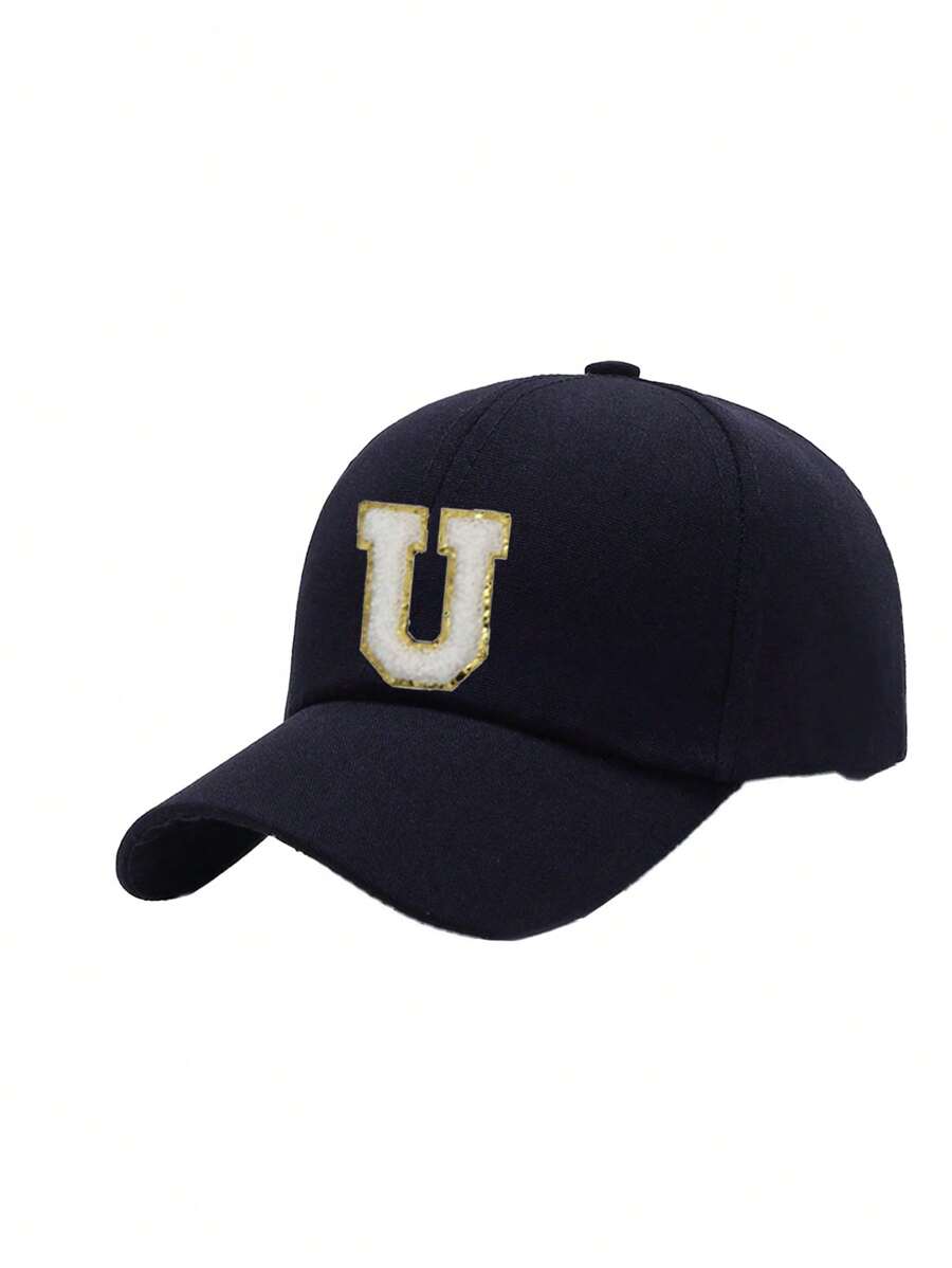 Embroidery Cap - Adult Blue Baseball Cap With White