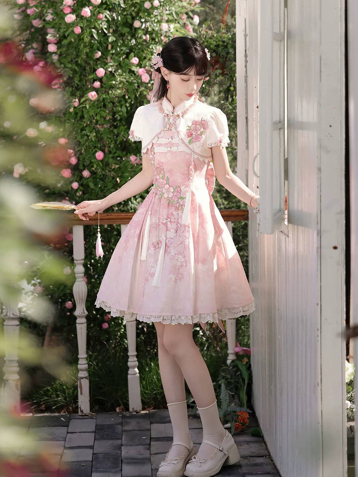 Embroidery Skirt - Chinese Brand Luoying Jianyu Chinese-style Lolita