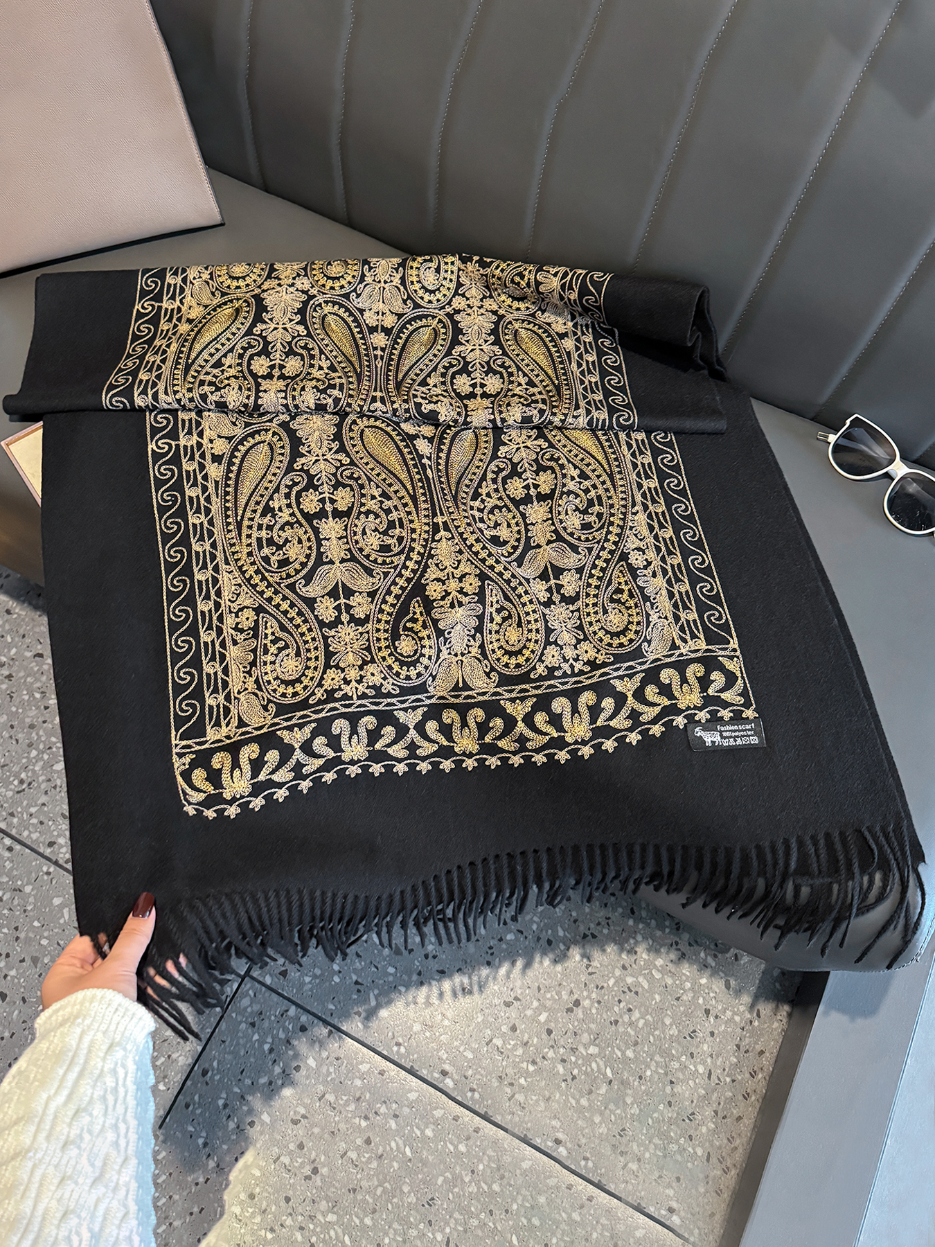 Luxury Thick Warm Paisley Pash - Embroidery Pashmina ulasan dan harga