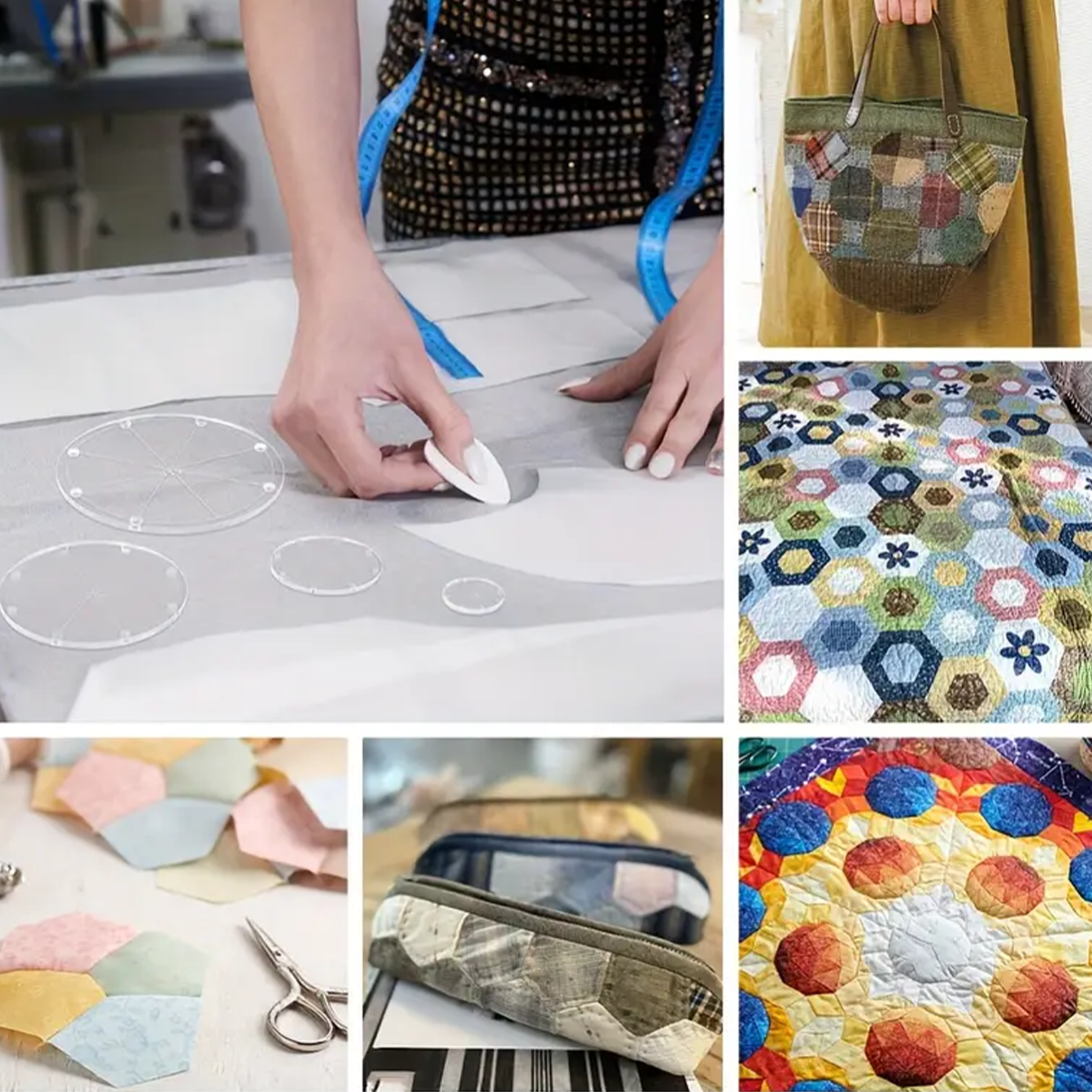 4pcs Clear Acrylic Circular Qu - Embroidery Hoop Plastic ulasan dan harga