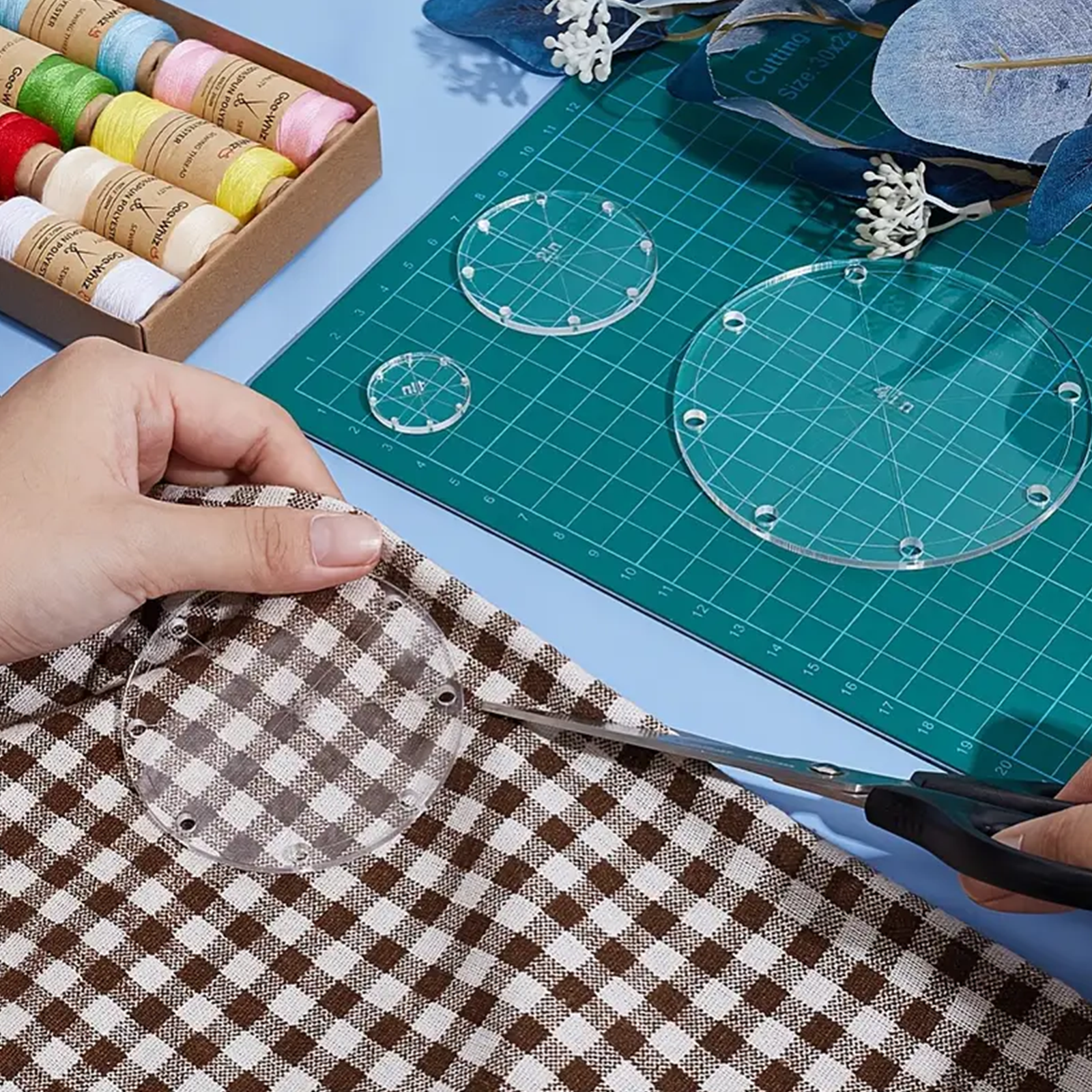 4pcs Clear Acrylic Circular Qu - Embroidery Hoop Plastic ulasan dan harga