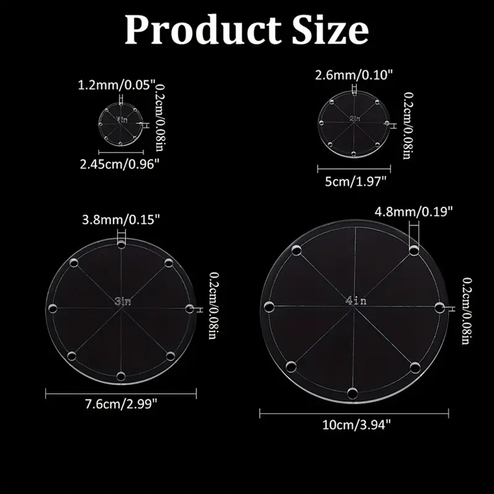4pcs Clear Acrylic Circular Qu - Embroidery Hoop Plastic ulasan dan harga