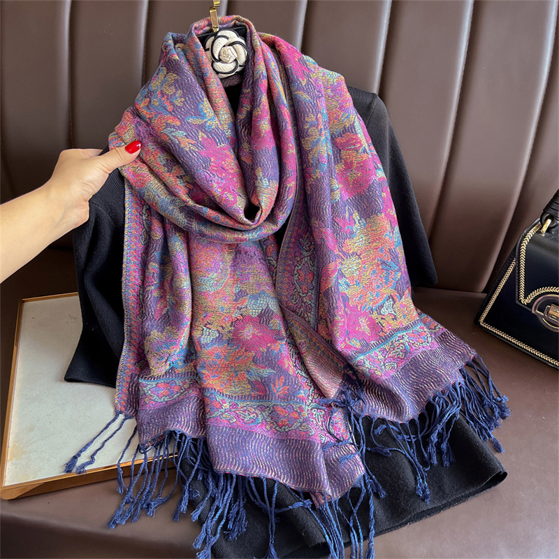 Luxury Embroidery Cashmere Win - Embroidery Pashmina ulasan dan harga