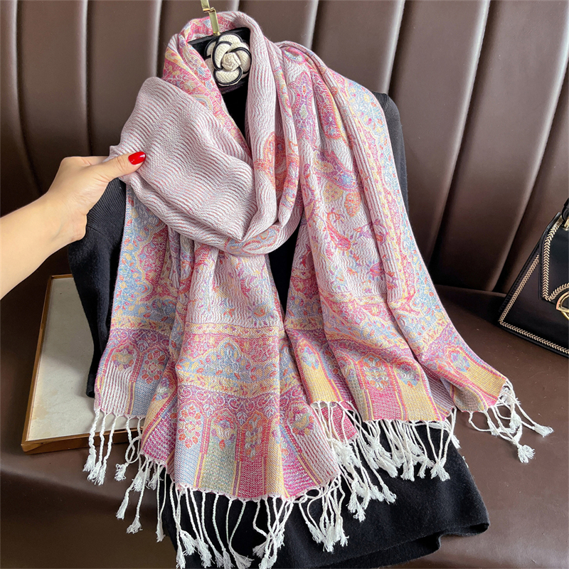 Luxury Embroidery Cashmere Win - Embroidery Pashmina ulasan dan harga