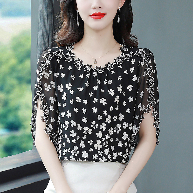 M-4XL Flying Sleeve Embroidere - Embroidery On Shirt ulasan dan harga