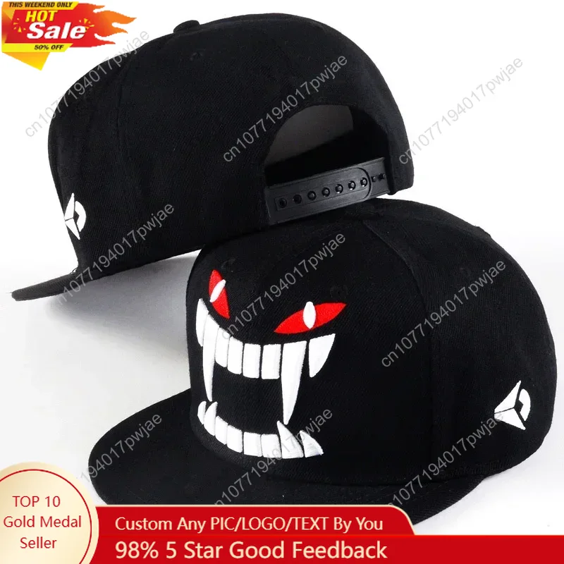Unisex Demon Embroidery Hip-ho - Embroidery Cap ulasan dan harga