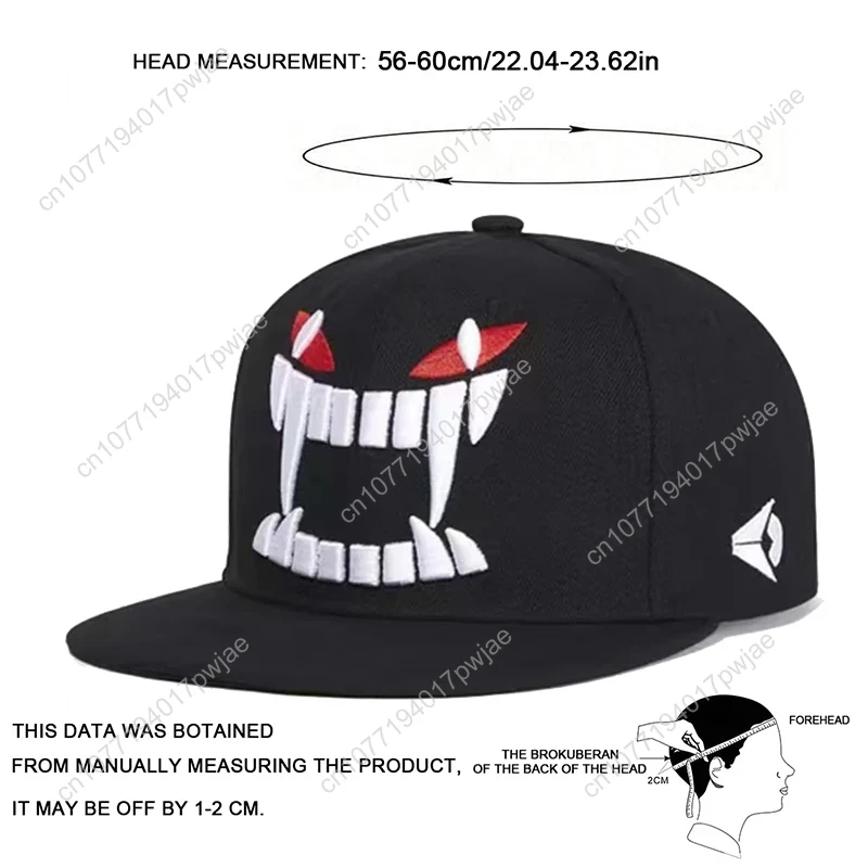 Unisex Demon Embroidery Hip-ho - Embroidery Cap ulasan dan harga