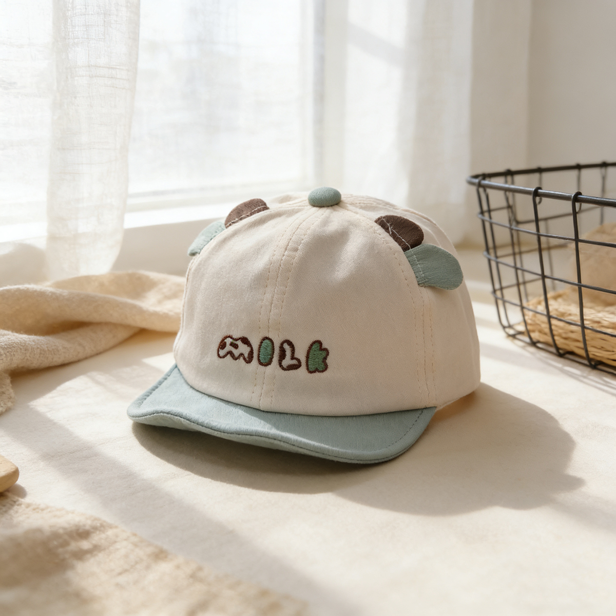 Children's style three-dimensi - Embroidery Cap ulasan dan harga