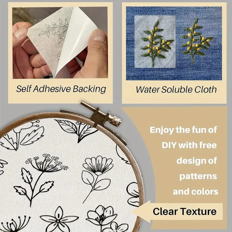 10Pcs Handicrafts Eco-Friendly - Embroidery Guide Book ulasan dan harga