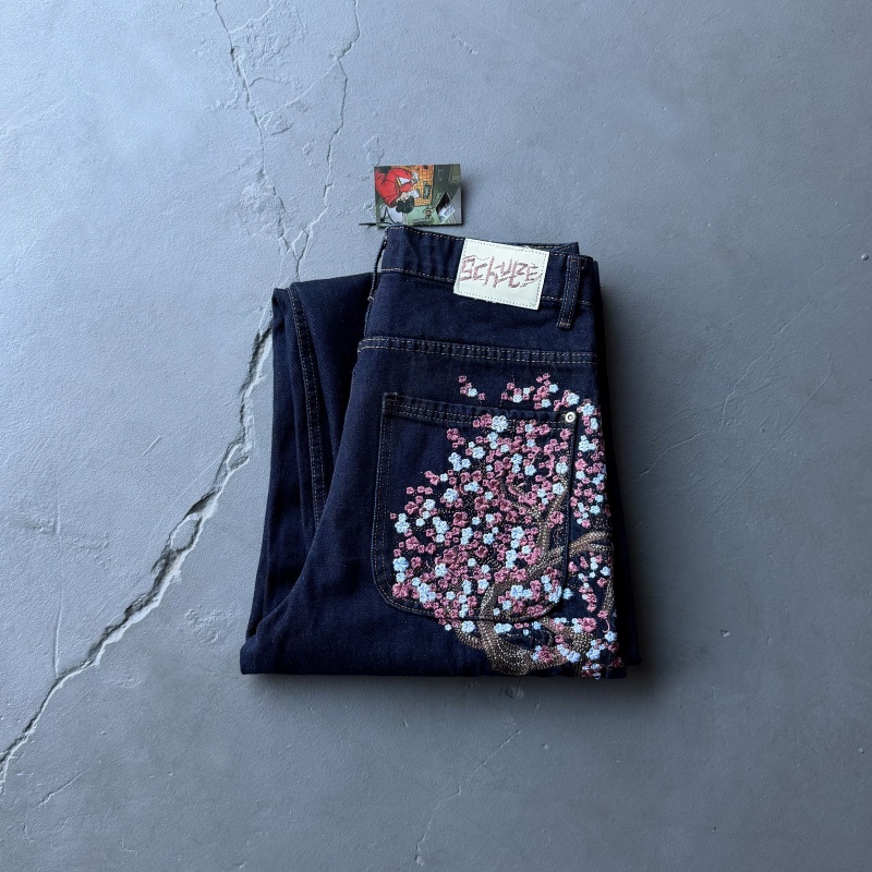High Quali Derschutze American - Embroidery Jeans Sakura ulasan dan harga