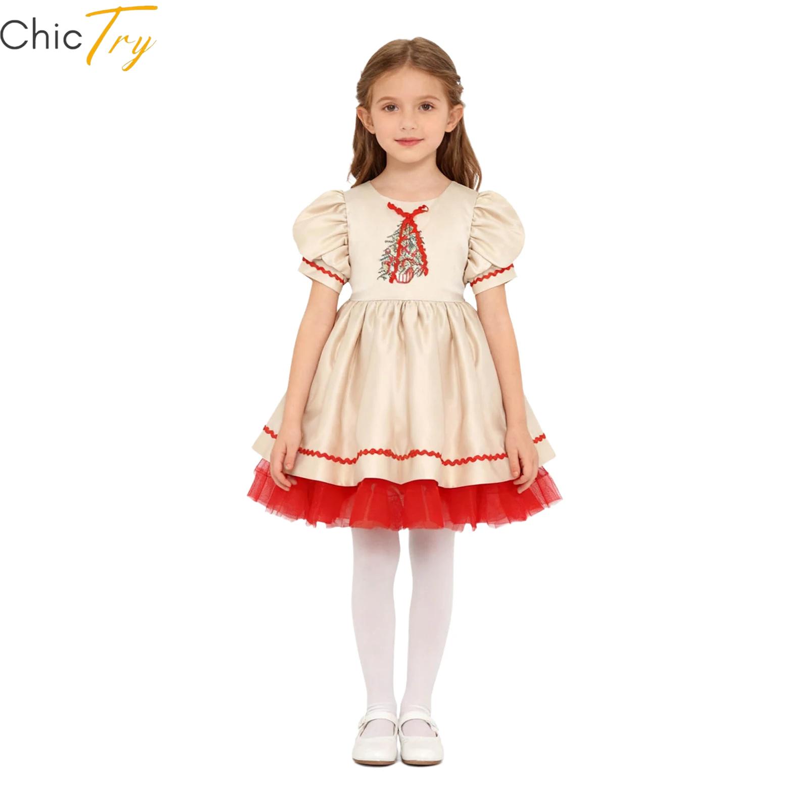 Kids Girls Christmas Dress Emb - Embroidery Xmas Designs ulasan dan harga