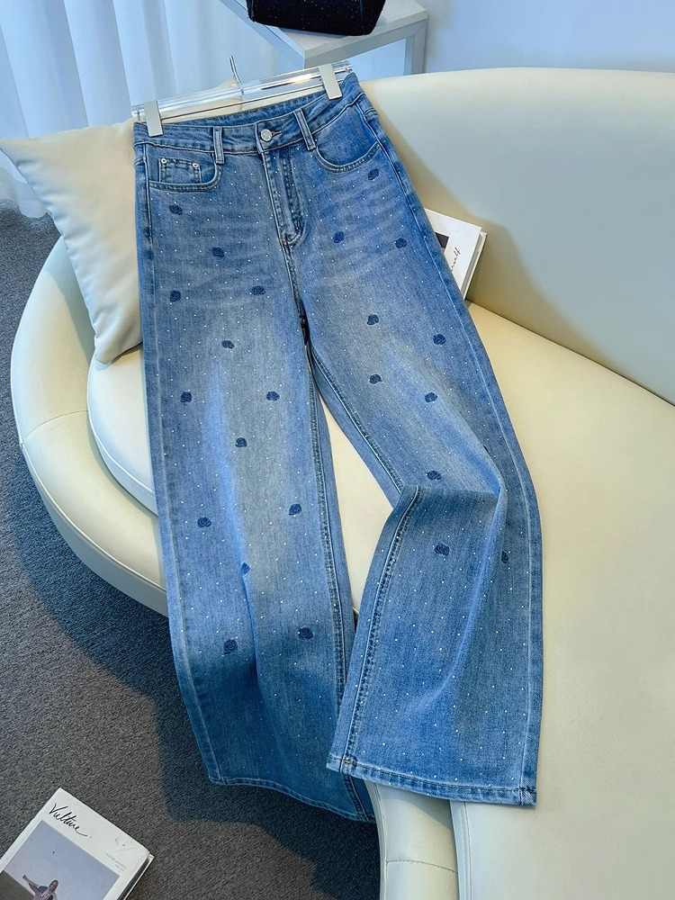 Rose Embroidered Hot Diamond J - Embroidery Jeans Sakura ulasan dan harga