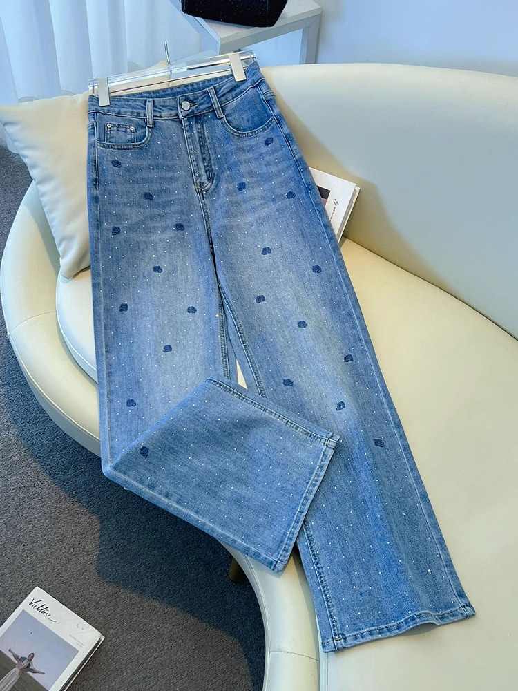 Rose Embroidered Hot Diamond J - Embroidery Jeans Sakura ulasan dan harga