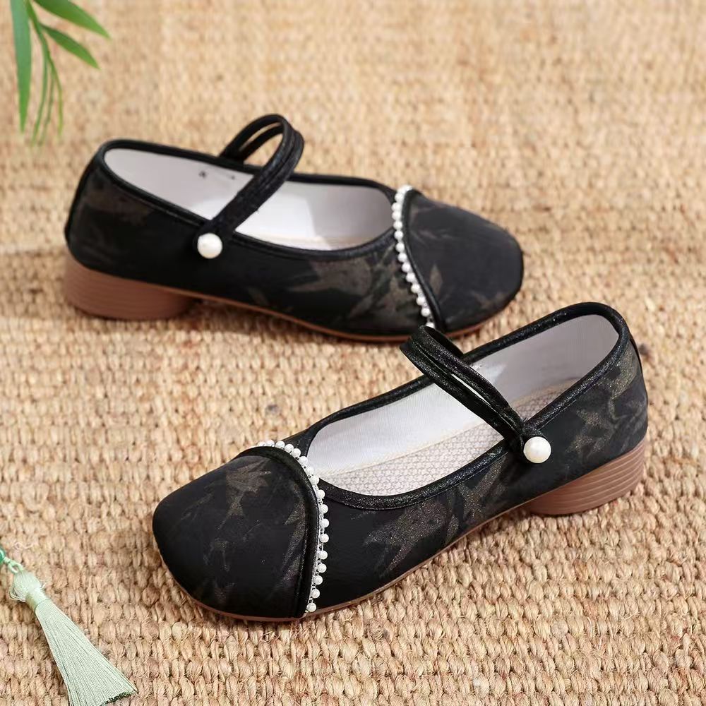 Chinese Style Women Low Heel C - Embroidery Skirt ulasan dan harga