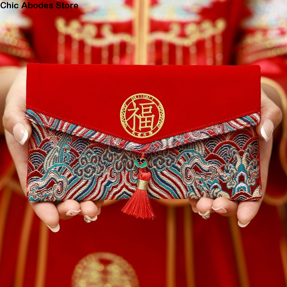 Chinese New Year Brocade Red E - Embroidery House ulasan dan harga