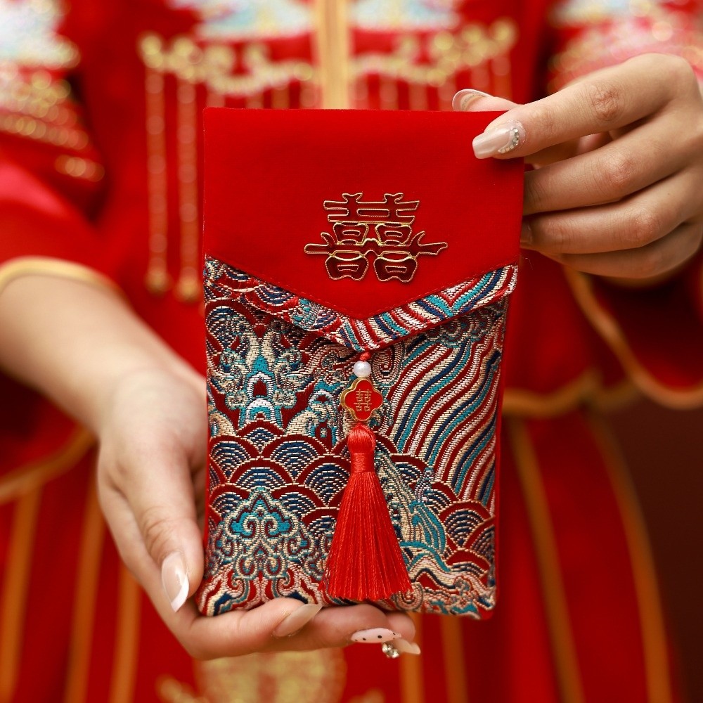 Chinese New Year Brocade Red E - Embroidery House ulasan dan harga