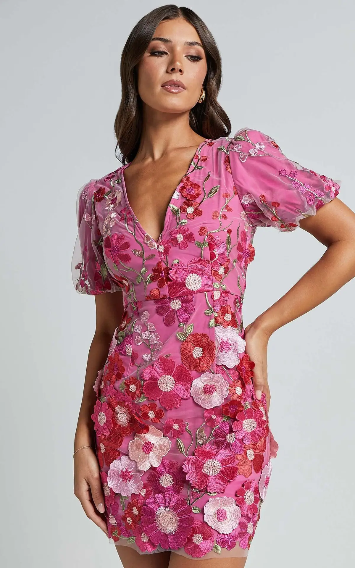 Sexy Embroidered V-neck Flower - Embroidery Zara ulasan dan harga