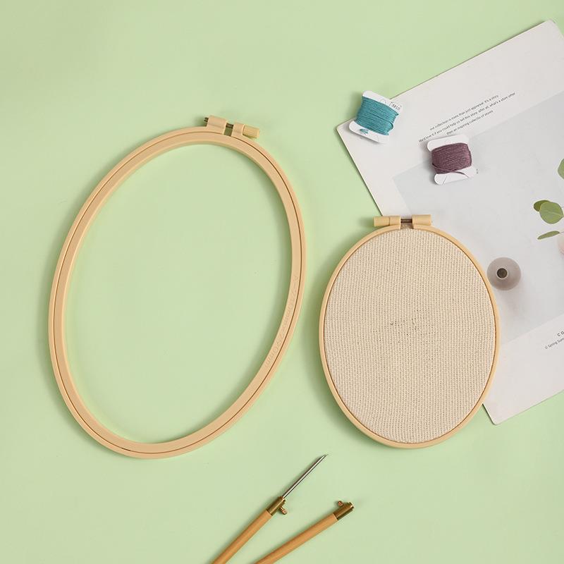 Imitation Bamboo Plastic Oval  - Embroidery Hoop Plastic ulasan dan harga