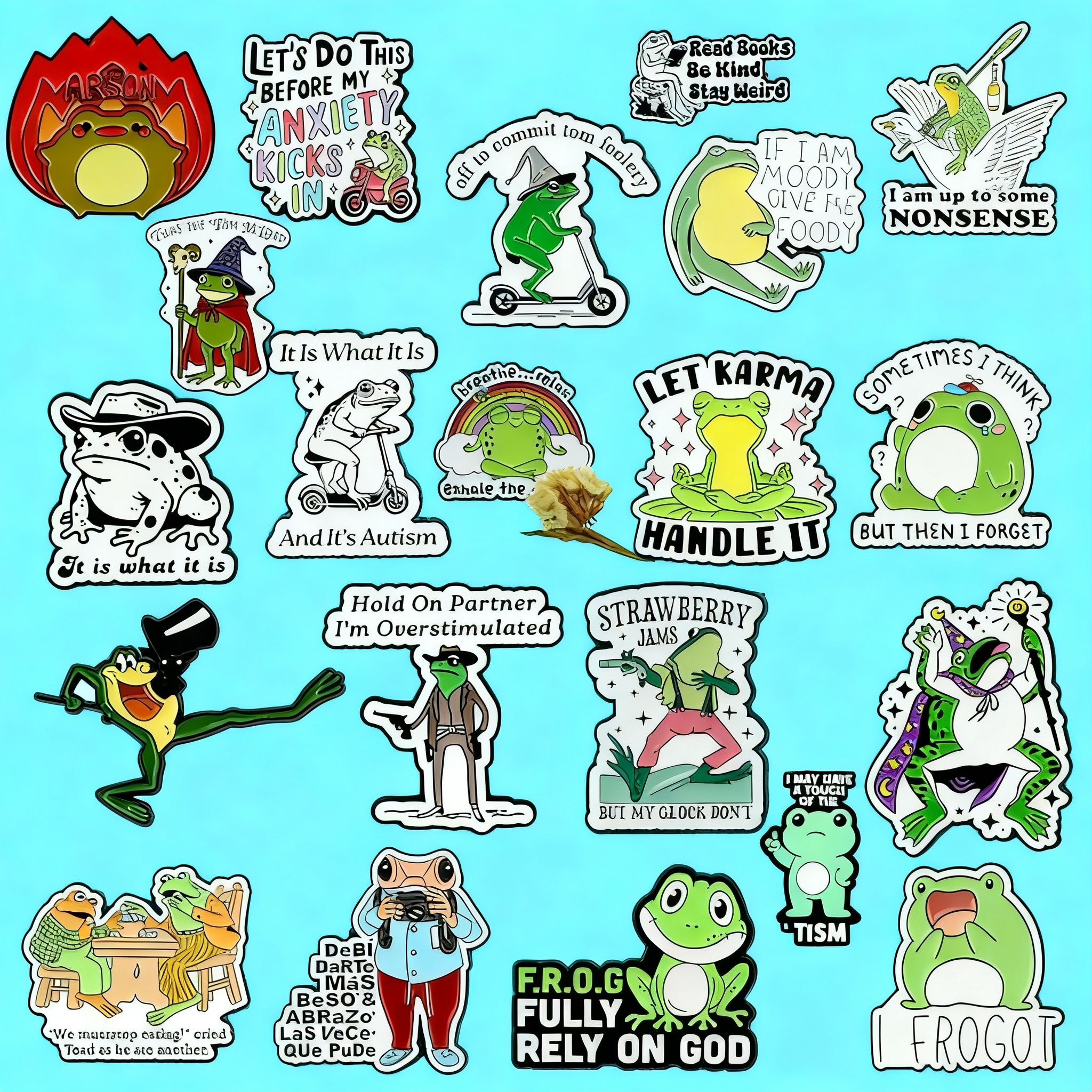 Cartoon Frog Brooch Pin Badge  - Embroidery Wallpaper ulasan dan harga