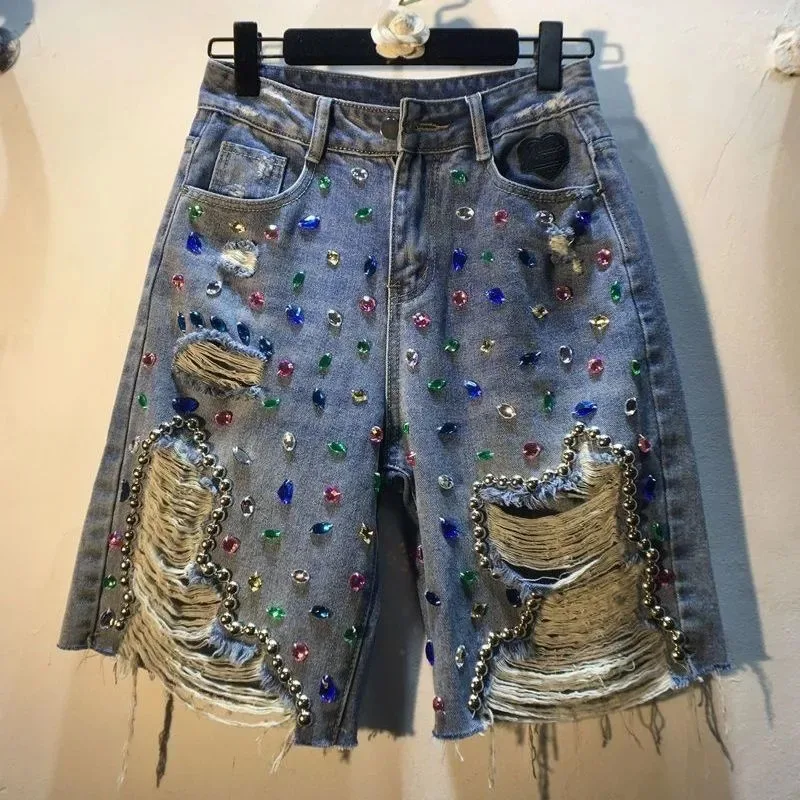 Women's 2026 with Diamonds Sum - Embroidery Jeans Sakura ulasan dan harga