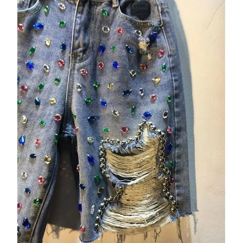Women's 2026 with Diamonds Sum - Embroidery Jeans Sakura ulasan dan harga
