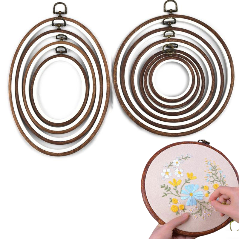 10PCS Sewing Tool Round Oval I - Embroidery Hoop Plastic ulasan dan harga
