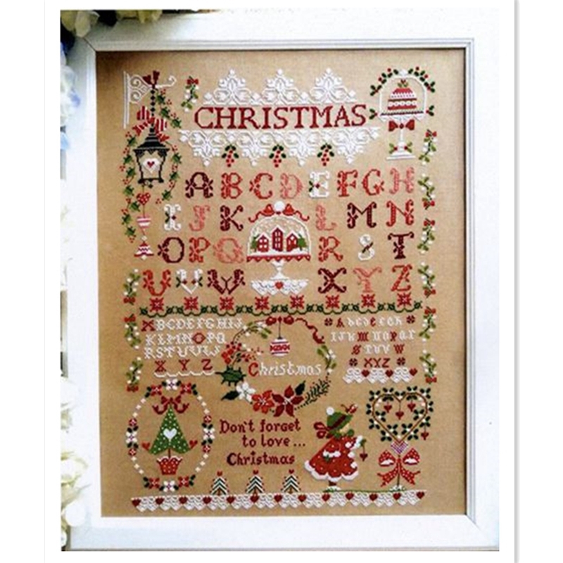 Christmas girl cross stitch ki - Embroidery Xmas Designs ulasan dan harga