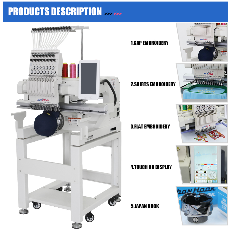 HONRAIN Computerized Single He - Embroidery Machine Computerized ulasan dan harga