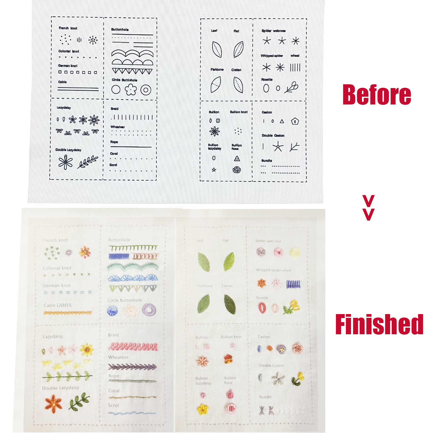 Basic Hand Embroidery Stitches - Embroidery Guide Book ulasan dan harga