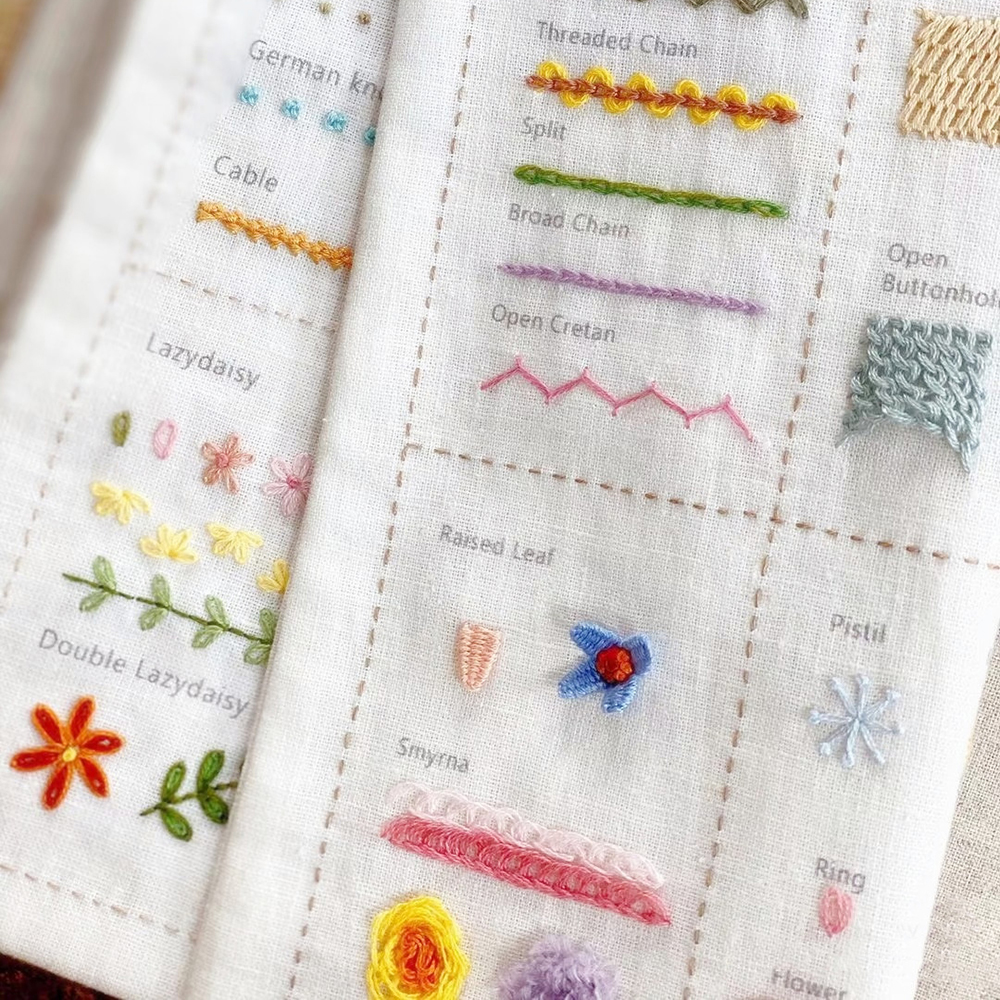 Basic Hand Embroidery Stitches - Embroidery Guide Book ulasan dan harga
