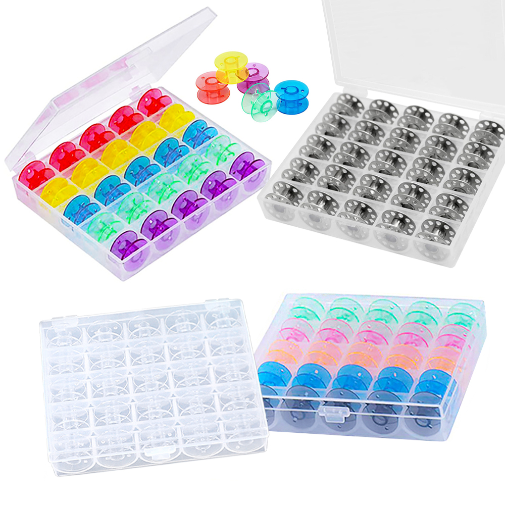 25Pcs/Set Plastic Threads Bobb - Embroidery Machine Computerized ulasan dan harga