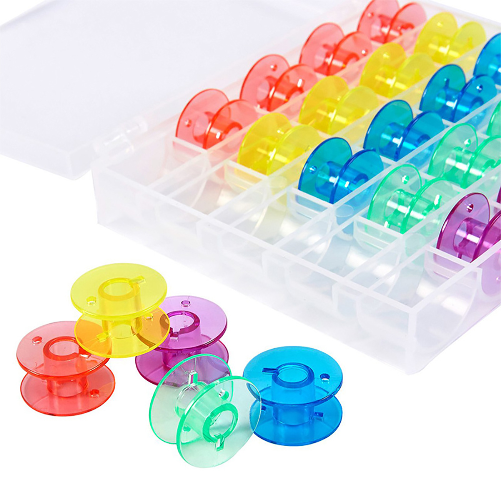 25Pcs/Set Plastic Threads Bobb - Embroidery Machine Computerized ulasan dan harga