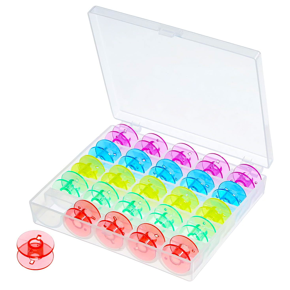 25Pcs/Set Plastic Threads Bobb - Embroidery Machine Computerized ulasan dan harga