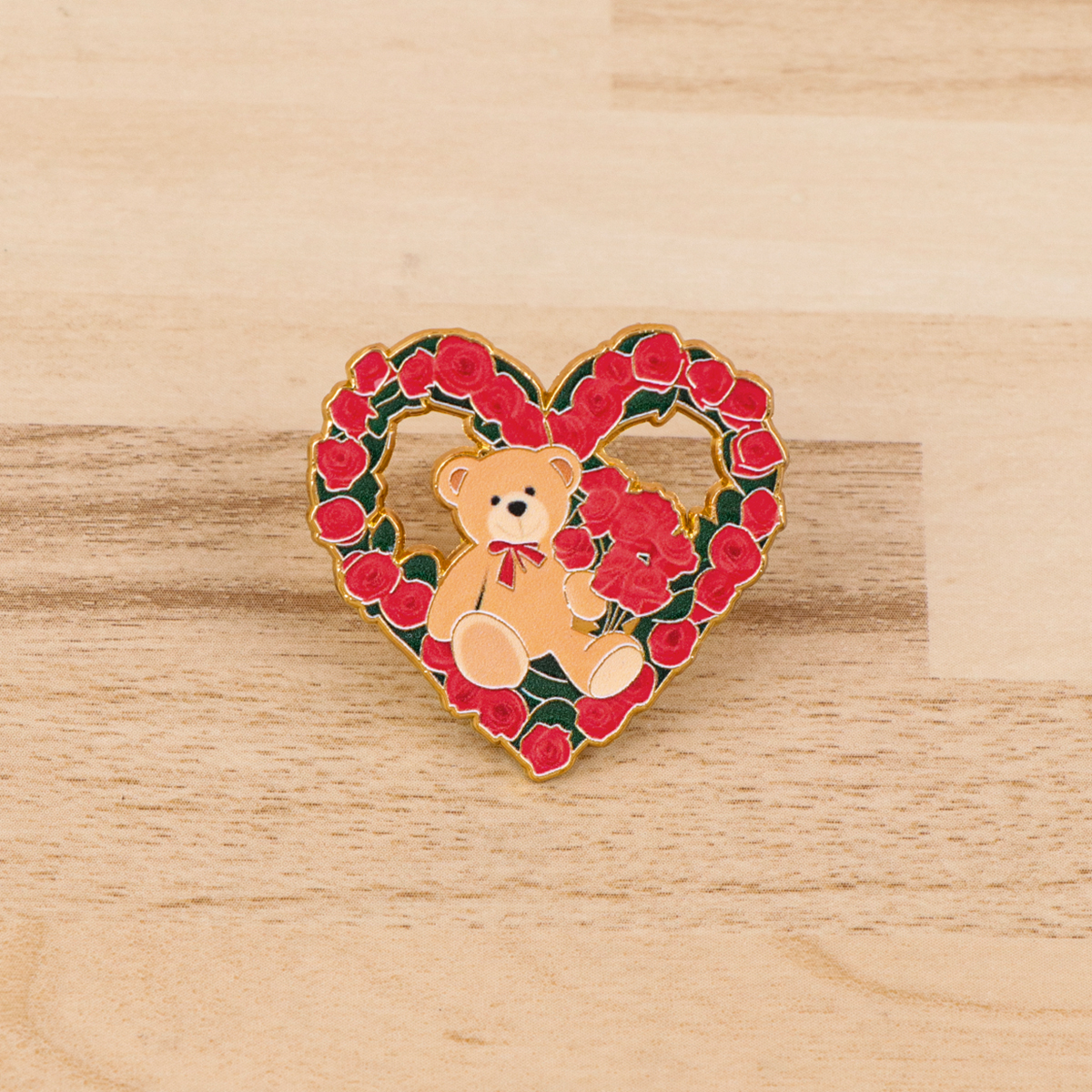 Fox Rose Bear Enamel Pins Anim - Embroidery Wallpaper ulasan dan harga