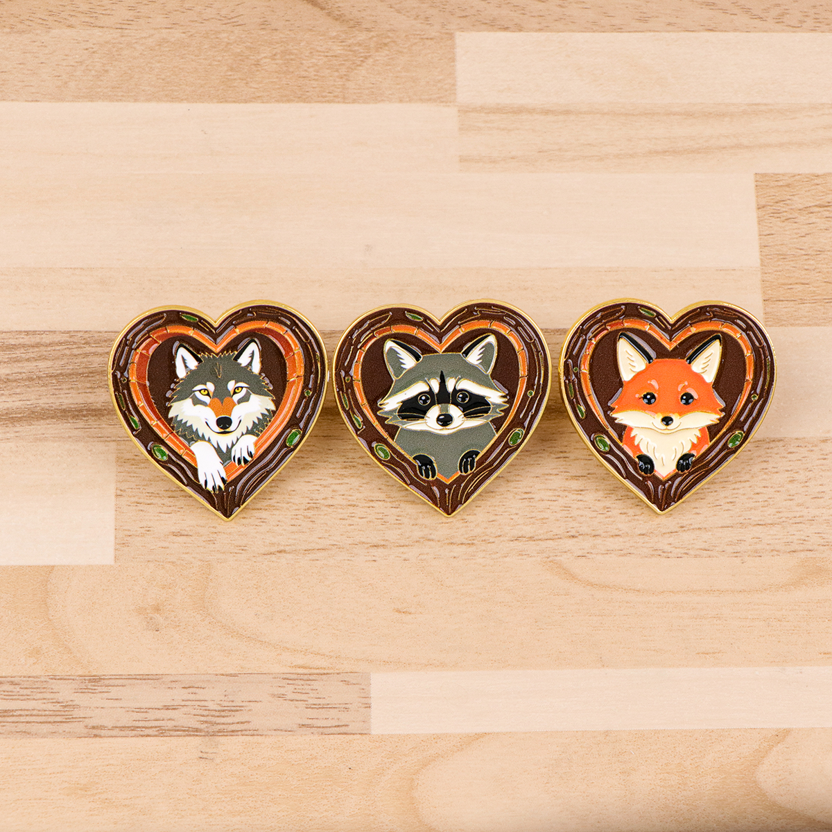 Fox Rose Bear Enamel Pins Anim - Embroidery Wallpaper ulasan dan harga