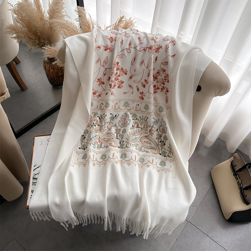 New Luxury Design Winter Embro - Embroidery Pashmina ulasan dan harga