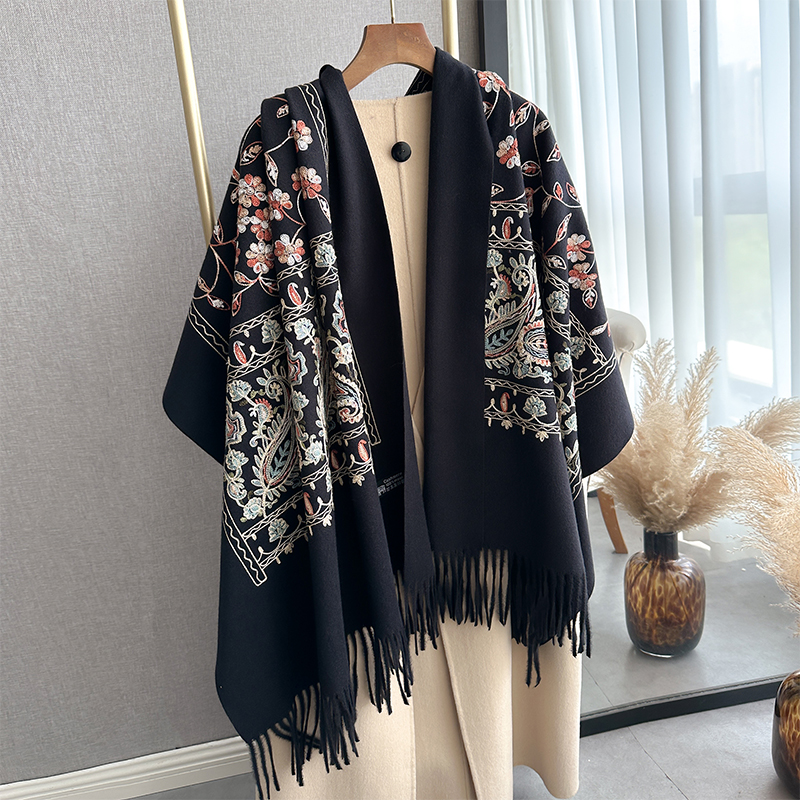 New Luxury Design Winter Embro - Embroidery Pashmina ulasan dan harga
