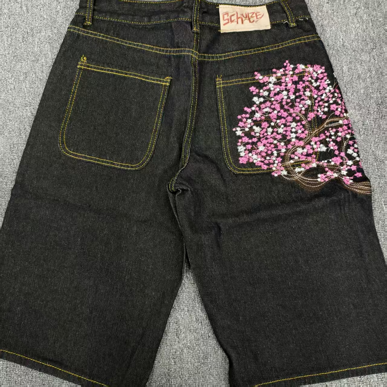 Sakura Pocket Embroidery Fashi - Embroidery Jeans Sakura ulasan dan harga