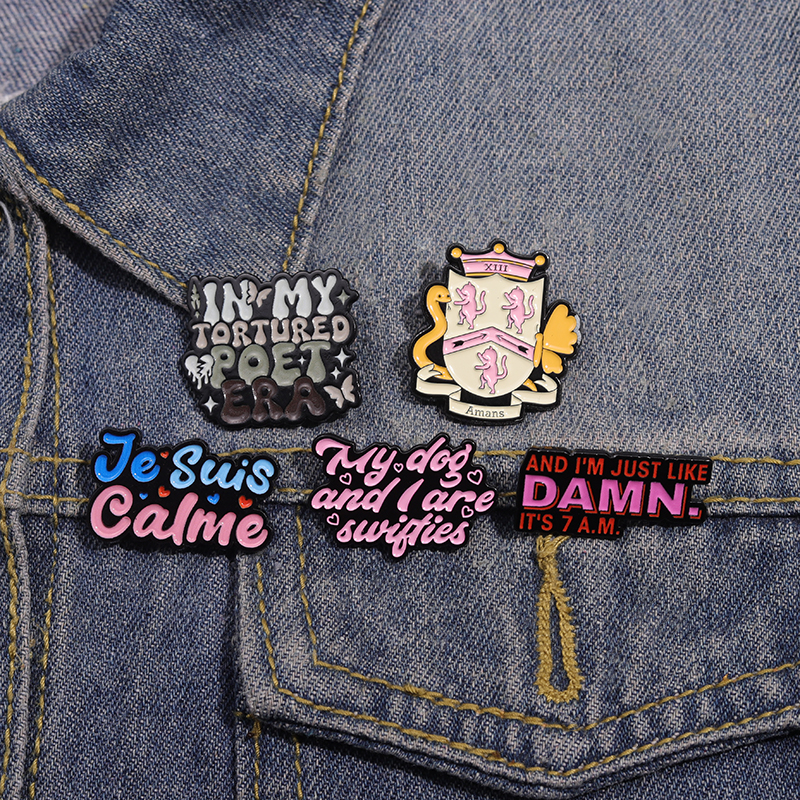 Romantic Song Lyrics Enamel Pi - Embroidery House ulasan dan harga