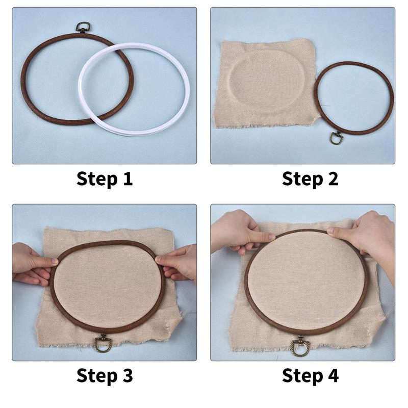 Sewing Tool Round Oval Wooden  - Embroidery Hoop Plastic ulasan dan harga