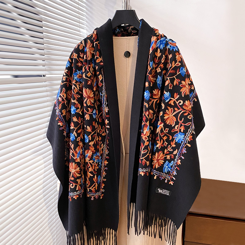 New Luxury Design Winter Embro - Embroidery Pashmina ulasan dan harga