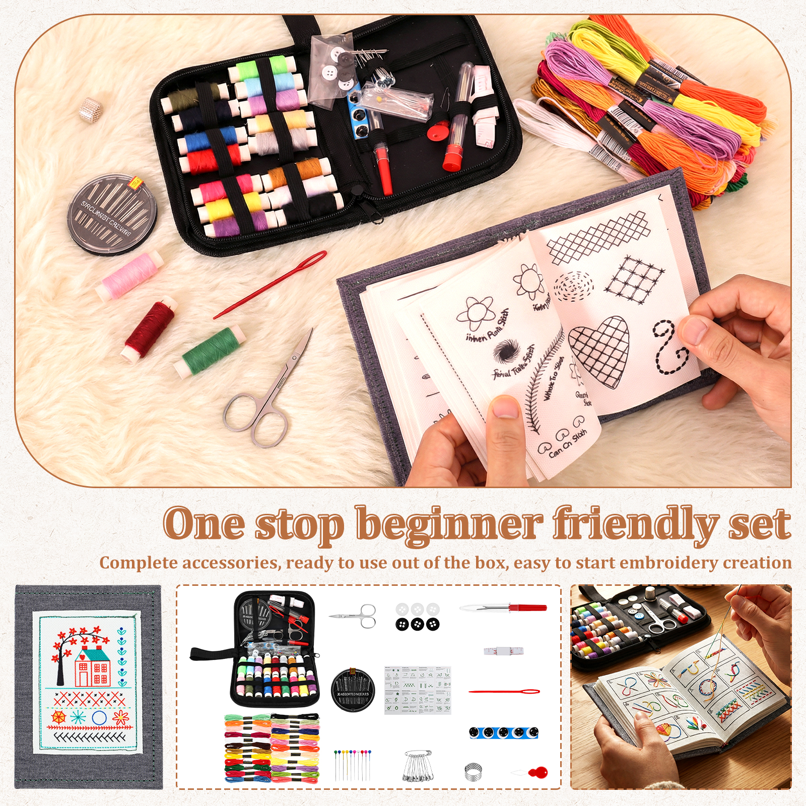 Embroidery Stitch Set Exquisit - Embroidery Guide Book ulasan dan harga