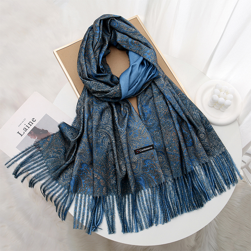 Luxury Paisley Pashmina Shawl  - Embroidery Pashmina ulasan dan harga