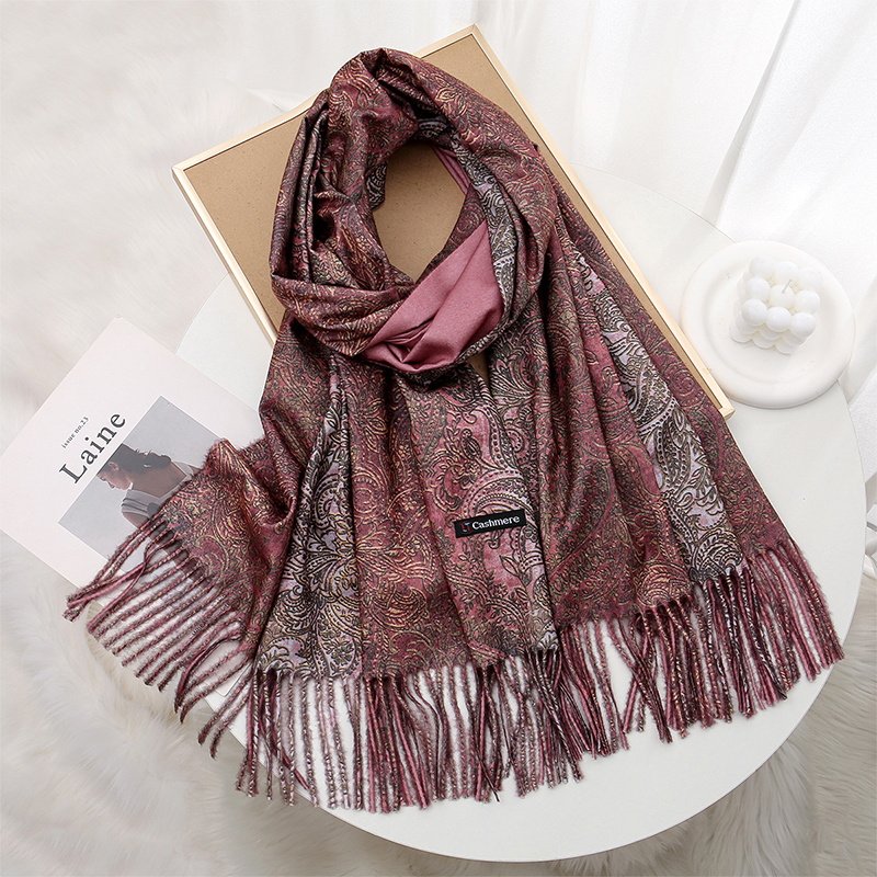 Luxury Paisley Pashmina Shawl  - Embroidery Pashmina ulasan dan harga