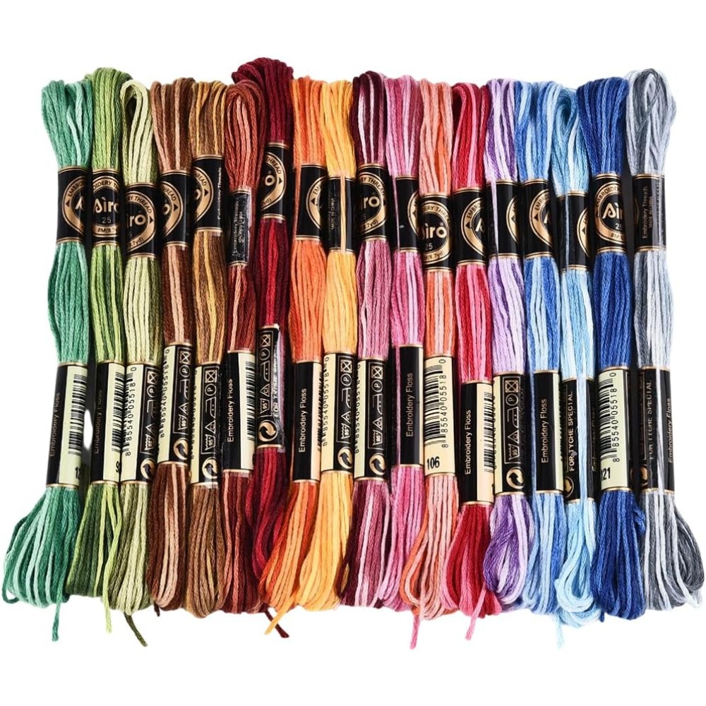 18 Skeins 6 Strands Colorful V - Embroidery Thread ulasan dan harga