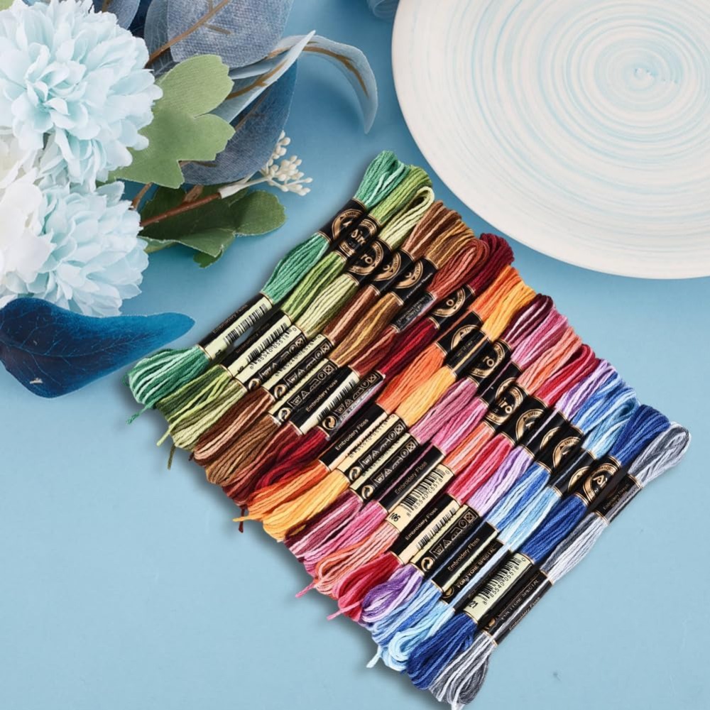 18 Skeins 6 Strands Colorful V - Embroidery Thread ulasan dan harga