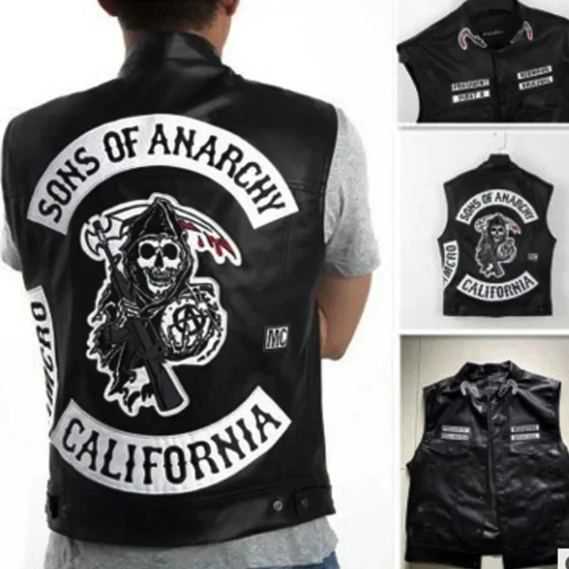 ABC123Leather Men Motorcycle C - Embroidery Skirt ulasan dan harga