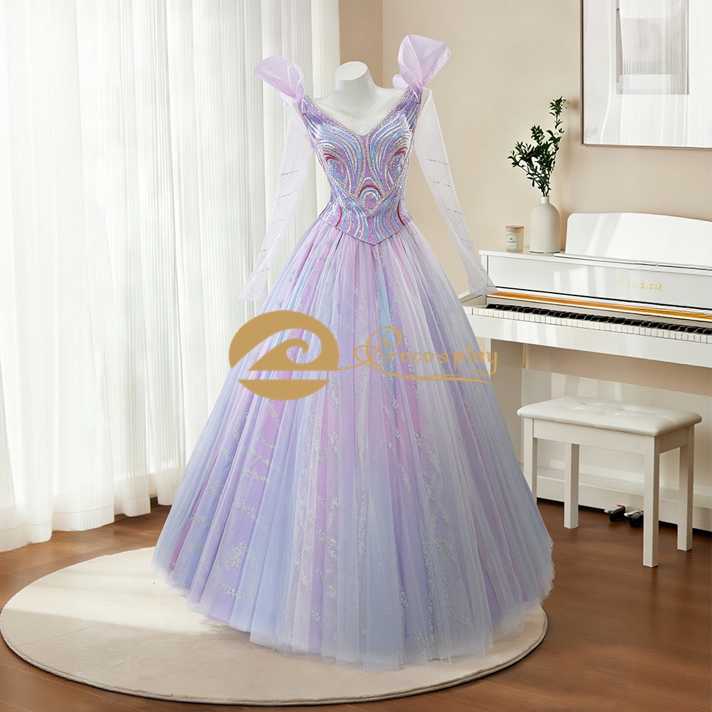 Glinda Cosplay Costume Purple  - Embroidery Skirt ulasan dan harga